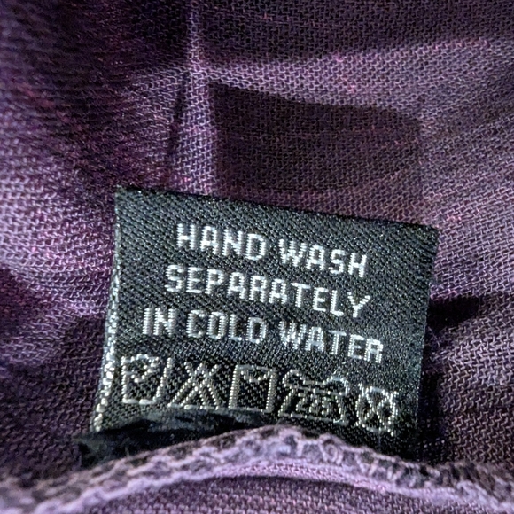 PAPA Vancouver rayon trapeze dress or tunic. Purple pink & white tie Dye, OS - Picture 11 of 11